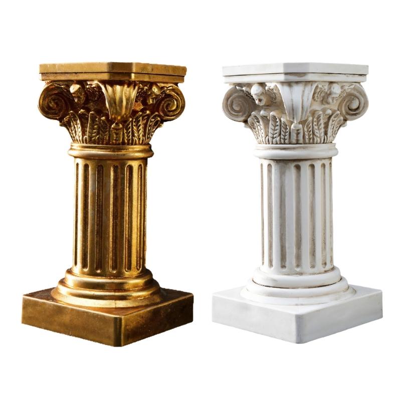 Statua Creativa Colonna Romana Colonna Greca Statuetta Scultura con Piedistallo in Resina per Decorazioni da Esterno Interno Cucina Casa