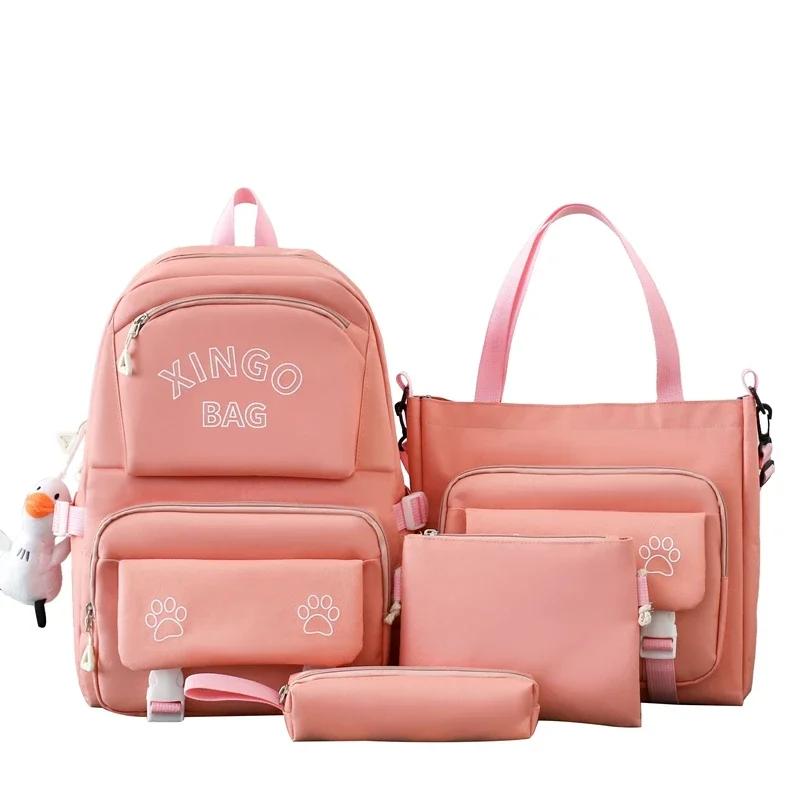 New Schoolbag Set for Boys and Girls Students with Large Capacity and Multi function
