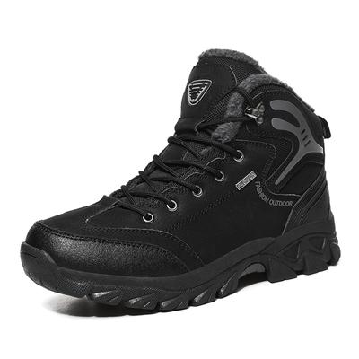 Hiking Shoes Men Outdoor Anti-slip Plush Thick-soled Breathable Comfortable Combat Boots Men Durable Casual High-top Boots Men