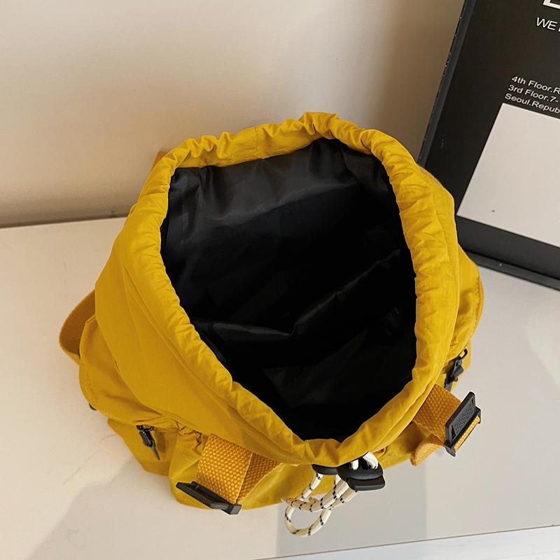 Einfarget dame-ryggsekk pendler lett snøringryggsekk