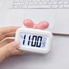 Big Bow Alarm Clock Mini Luminous Clock Multifunctional Cute Silent Portable Student Desktop Clock Clock