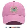 pc Rhinestone Crab Shaped Printed Baseball Cap Sparkling Rhinestone Decor Individual Trendy Sun Hat Fashionable EyeCatching