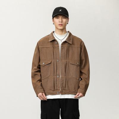 Canvas Coat American Retro Work Suit Denim Jacket Men's Spring and Autumn Jacket