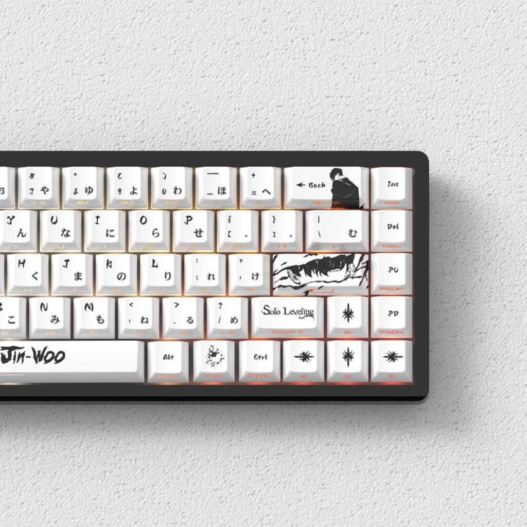 Xiaomi 129 Key Side Carved Translucent Anime Cherry Key Cap Pbt Is Applicable To 60/64/84/98/108 Game Machine Keyboard MX Switch