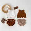 Adorable Baby Outfit Set With Bear Print Sleeveless Top And Ruffled Triangle Shorts For Boys And Girls Perfect For Summer Ages 1 To 3
