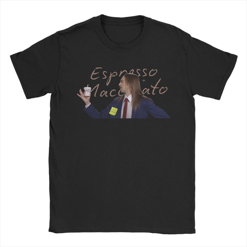 Tommy Cash Espresso T Shirts Men Cotton Novelty T-Shirt O Neck Macchiato Eurovisions 2025 Tees Short Sleeve Tops Graphic Printed