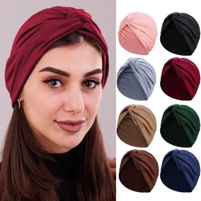 Chapeau torsadé en tissu élastique pour femmes, chapeau adulte, foulard