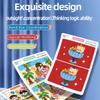 Find Differences Card Game Reusable Cartoon Educational Puzzle for Kids Three Difficulty Levels for Focus Attention Training