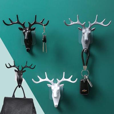 Vintage Hirschaufhänger Kleiderbügel Hirschgeweih Hut Schal Schlüssel Hirschgeweih Aufhänger Wanddekoration Starker Badezimmer Klebehaken