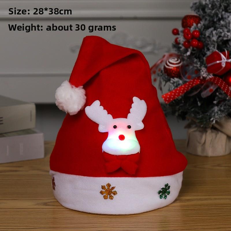 Christmas Decorations Christmas Hat Santa Claus Lamp Non-woven Hat Christmas Gift
