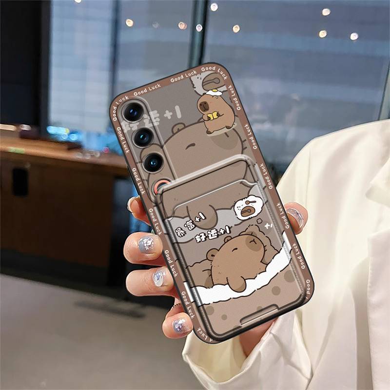 Back Cover Shockproof Phone Case For Meizu 21 Pro Card bag Waterproof TPU Cartoon Anti-dust Full wrap Anti-knock Cute