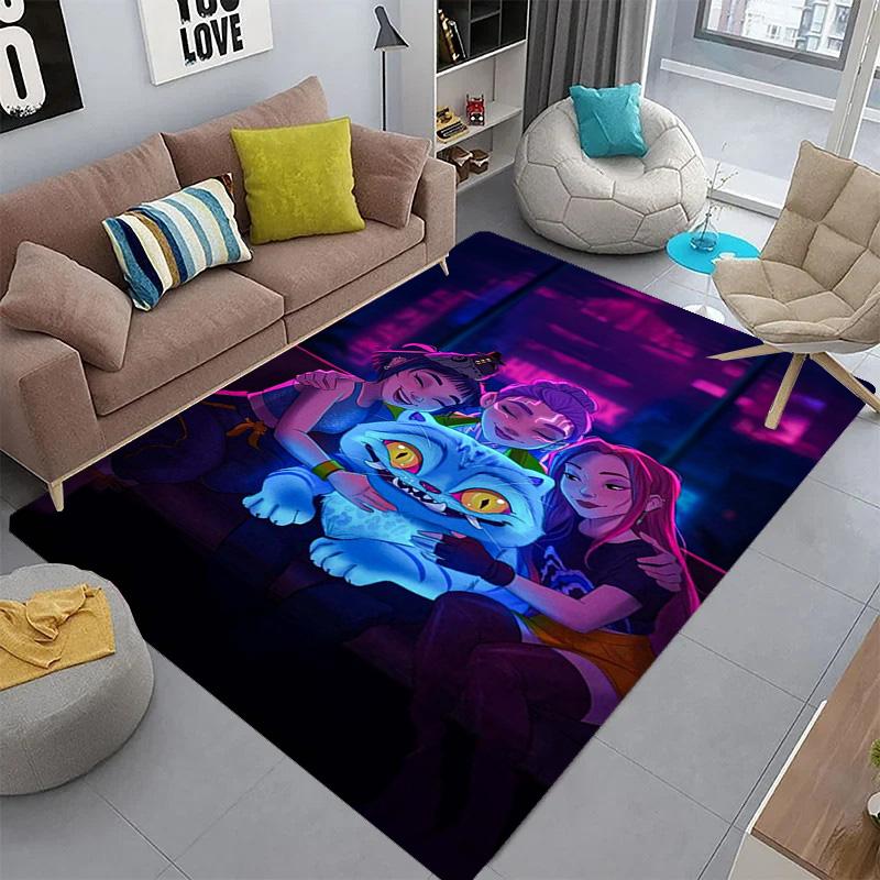 Dynamic Warriors: Action Adventure carpet Doormat Suitable for all seasons Art Office chair cushion Protective pad