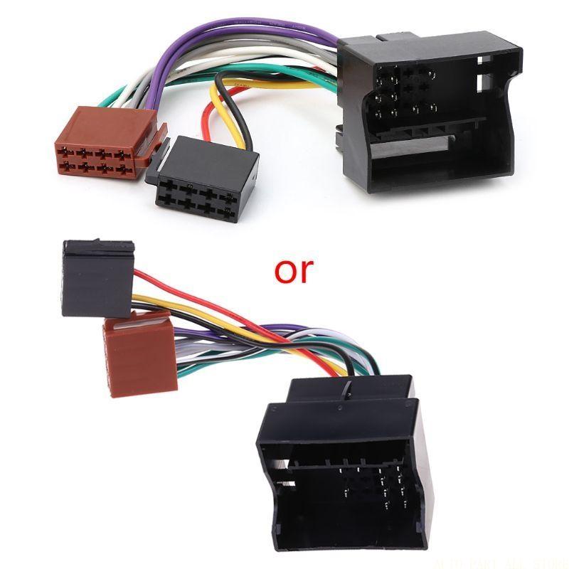 

J0MA Car Stereo Radio Cable Wiring Connector Adapter For 207 307 407 чорний