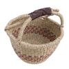 Picnic Basket Seagrass Woven Decorative Rustic Small Storage Basket with Handle for Desk Organizing