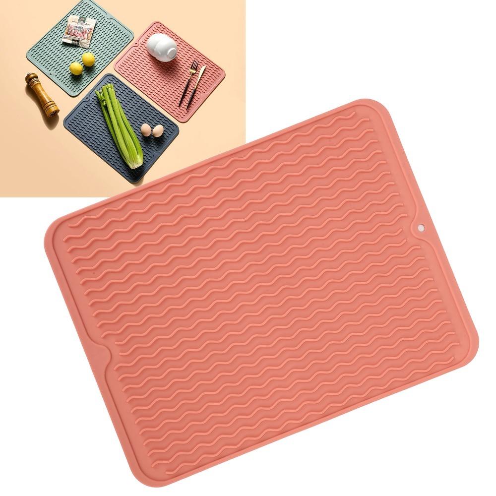 Water Proof Drainage Mat Heat Insulated Dining Pad Portable Table Protector  Tabletop