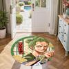 Zoro's Round Floor Mat Suitable for Game Room Entryway Study room Dormitory Anti-slip Round Rug Anime Office Decor Perfect Birthday Christmas Gift Ide