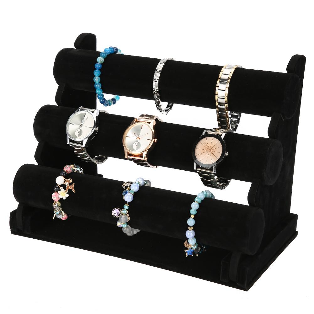 Three Layer Watch Display Storage Rack Organizer Bracelet Jewelry Stand Holder