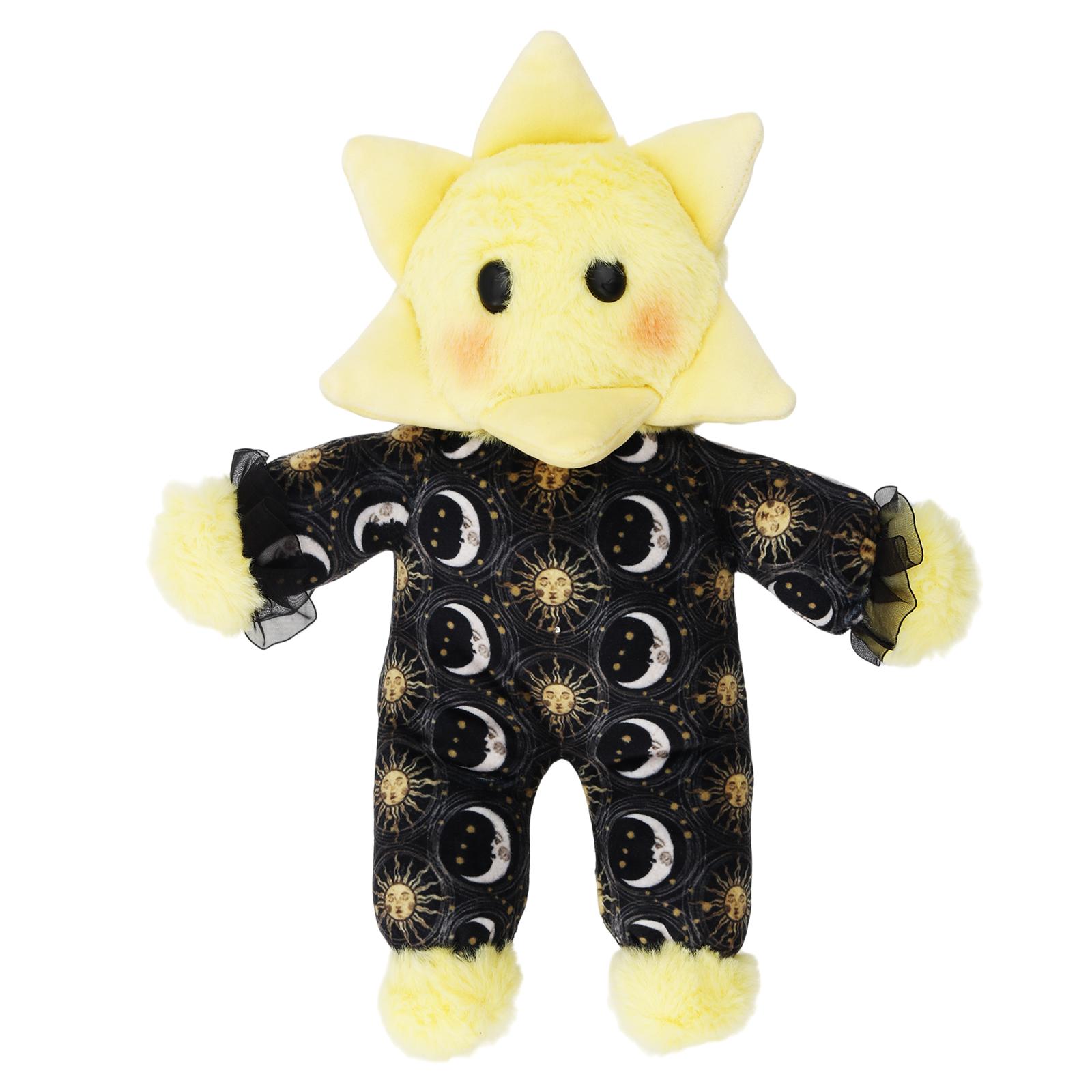 

Plush Doll with Sun Shaped Head and Celestial Patterned Outfit Soft Toy for Collectors and Decorative Display Gift One Size