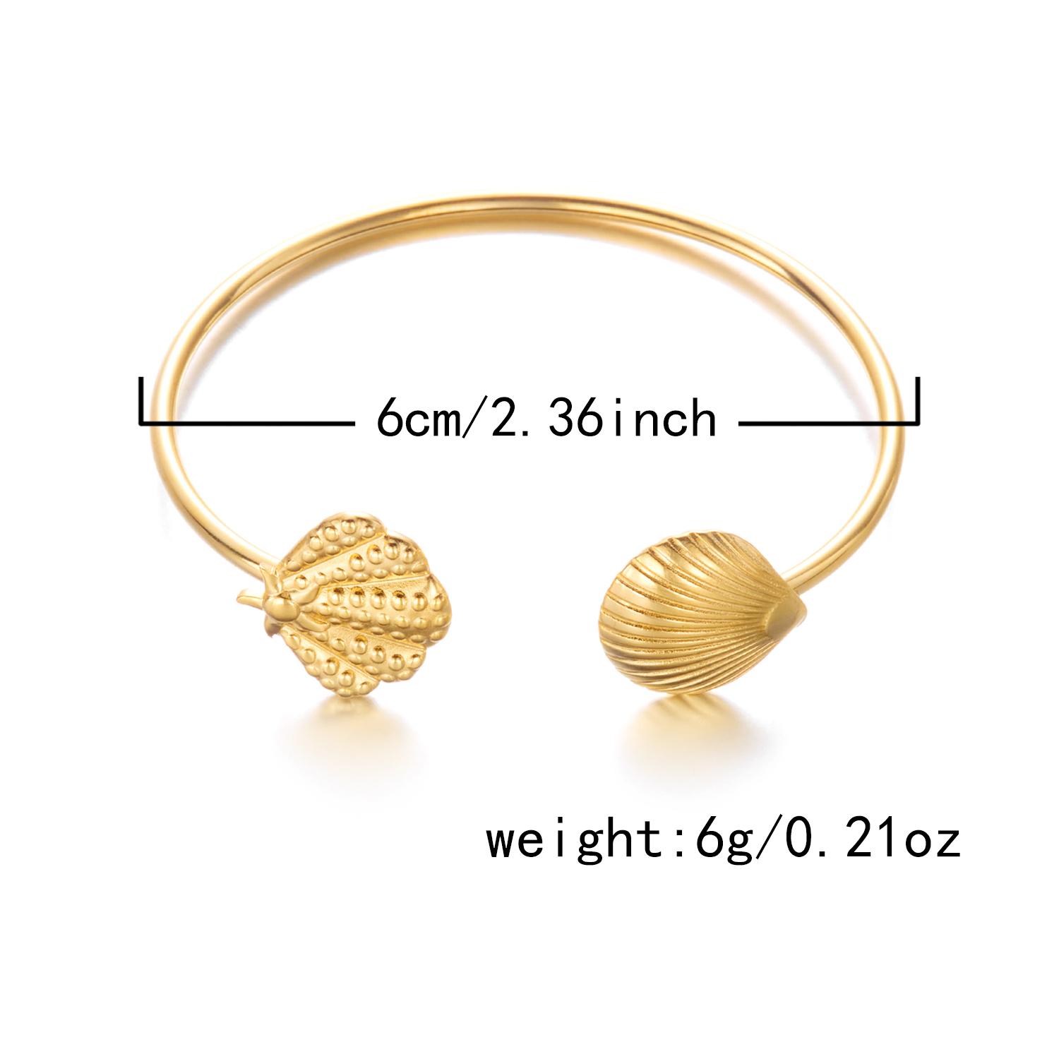 

Women s Dainty Spiral Stainless Steel Cuff Bracelets Multilayer Shell Starfish Open Bangle Summer Beach Jewelry Gift