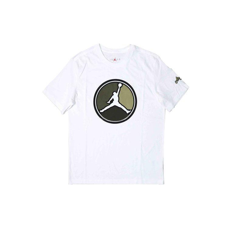 Jordan T Shirts Men's White Crew Neck Moderate Straight Fit CD5627-101