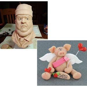 Super Sculpey Beige 454g (Set of 2) / Polyform Gray Sculpey Figure Modeling Mold R-1148-02