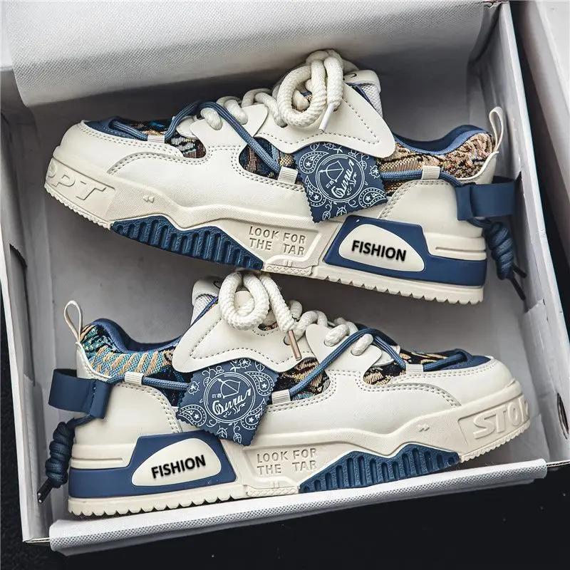 Fashion Skate Shoes Men's Sneakers Men Breathable Running Shoes Outdoor Mesh Casual Shoe Man Lace Up Vulcanized Shoes Zapatillas