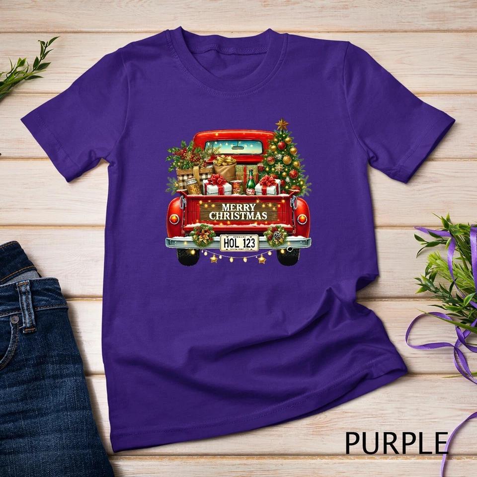 Vintage Truck -Christmas Cheer #4 Funny Christmas Shirt Unisex T-shirt 9 XL