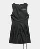 ETRE AU SOMMET Corset Panel Leather One-Piece (Black)