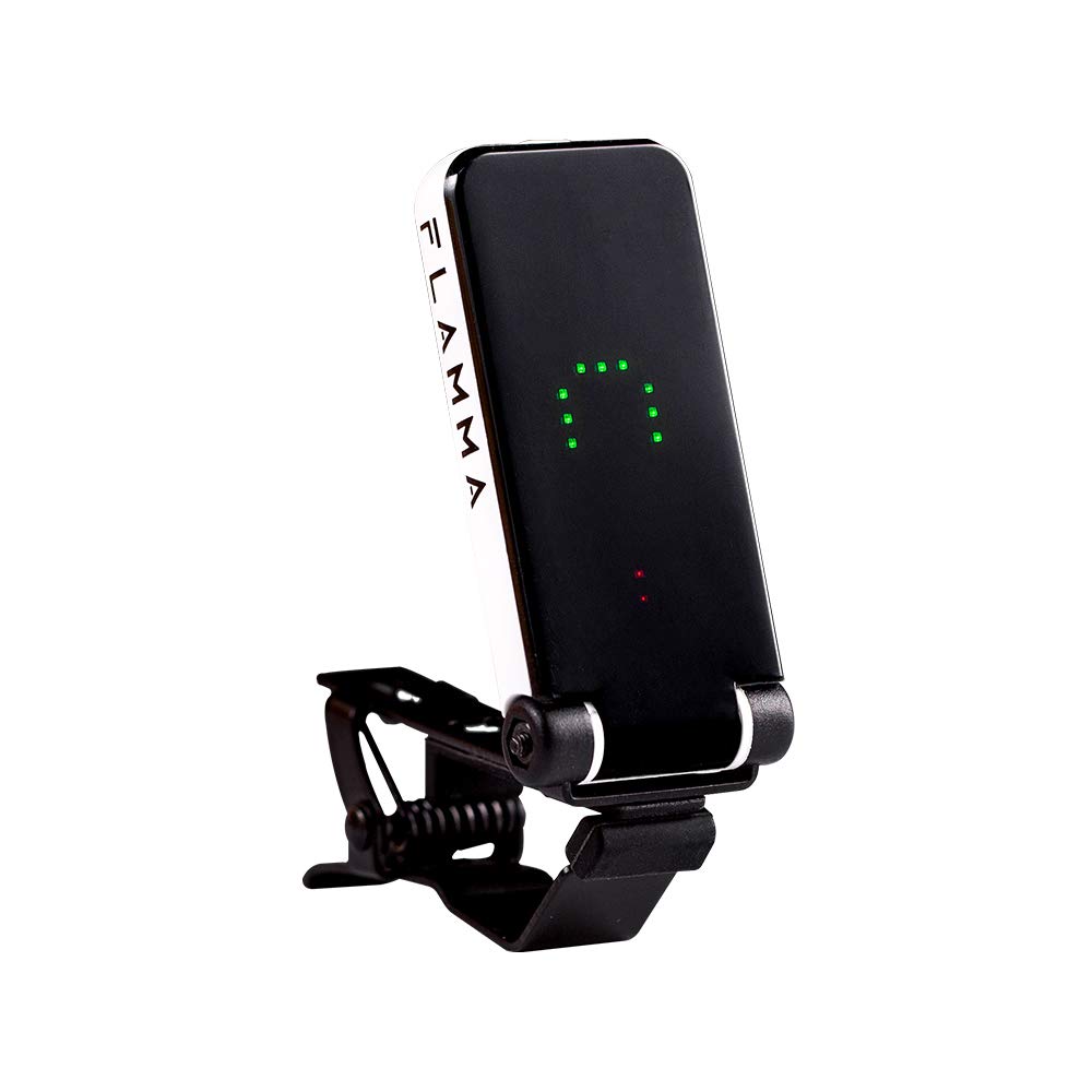 

FLAMMA FT01 Tuner for and with Power Saving Mode and LED White Clip-On Guitar, Bass, Ukulele, Display, белый