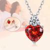 Clavicle Chain Red Love Stainless Steel Zircon Necklace Clavicle Chain Pendant for Dating