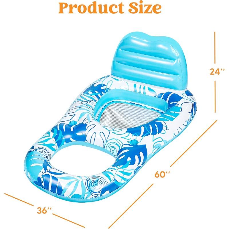 JOYFY Inflatable Adult Pool Floats Lounger Floaties Water Floating Recliner Chair Swimming Floaty for Adult Summer Water Party