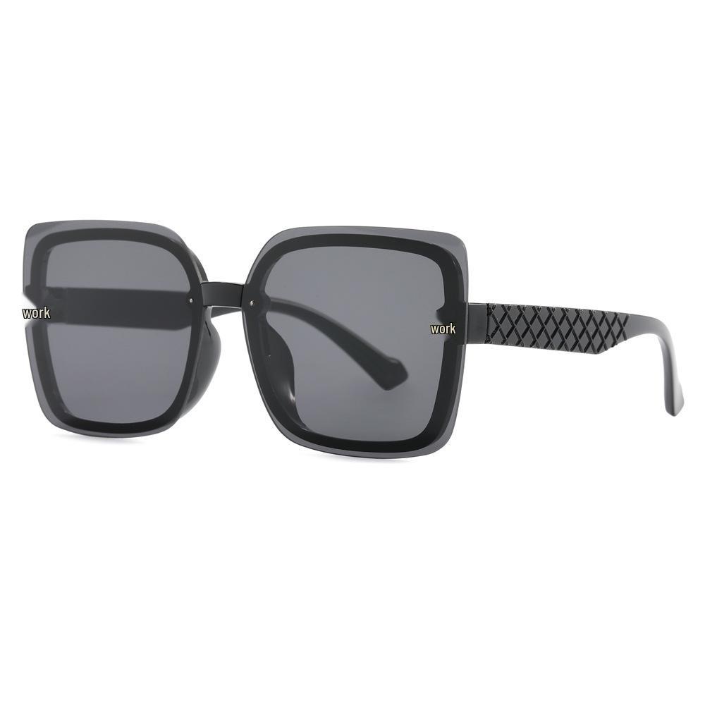 Trendy Oversized Square Sunglasses with UV Protection - High-End Street Style