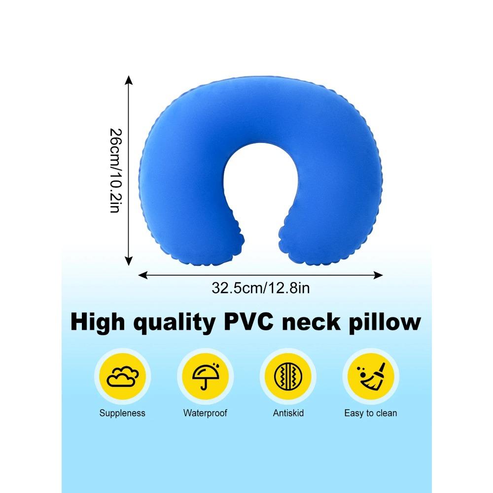 Inflatable U-shaped Pillow, Portable Folding Neck Pillow for Travel, Suitable for Travel