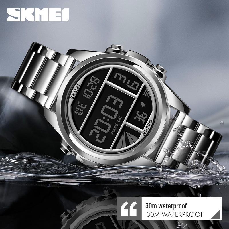 Shike Mei Men's Waterproof Steel Band Multifunctional Sports Watch - Popular Southeast Asia Model