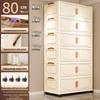 Multi-Layer Foldable Storage Cabinet for Baby Clothes & Snacks
