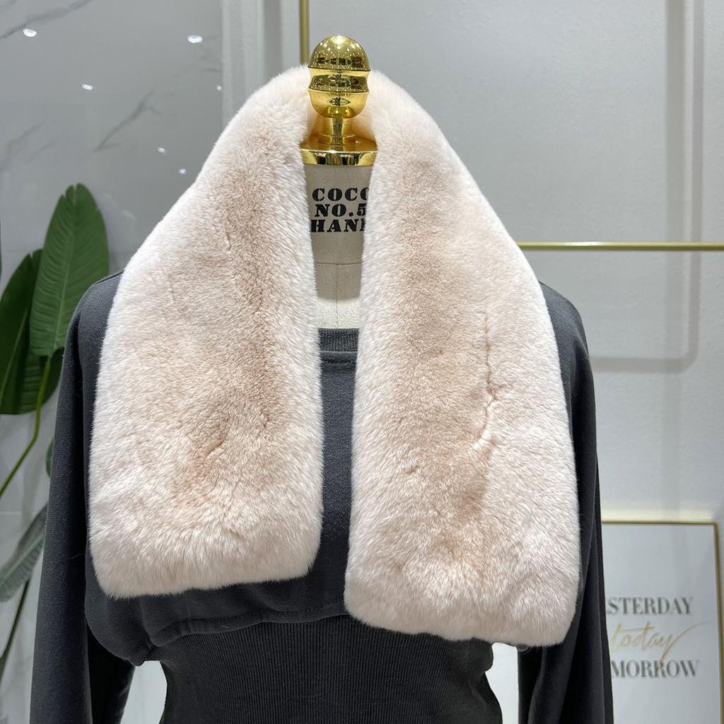 Unisex Winter Faux Fur Scarf - Thick, Knit, Soft and Stylish Accessory for Trendy Warm Comfort