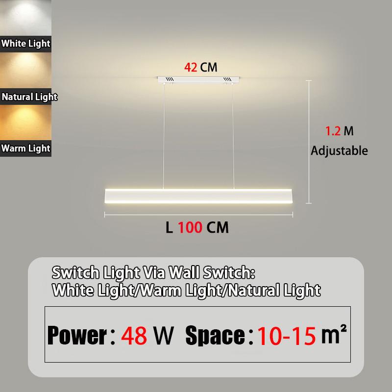 NEW Living Room Minimalist LED Ceiling Light 3 Lighting Modes Stair Corridor Up And Down Luminous Chandelier