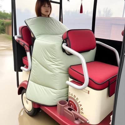 Enhanced Fluffy Universal Rear Three-Wheeler Windshield Cover – Thick, Warm, Windproof, Ideal for Child Transport and Student Pick-up