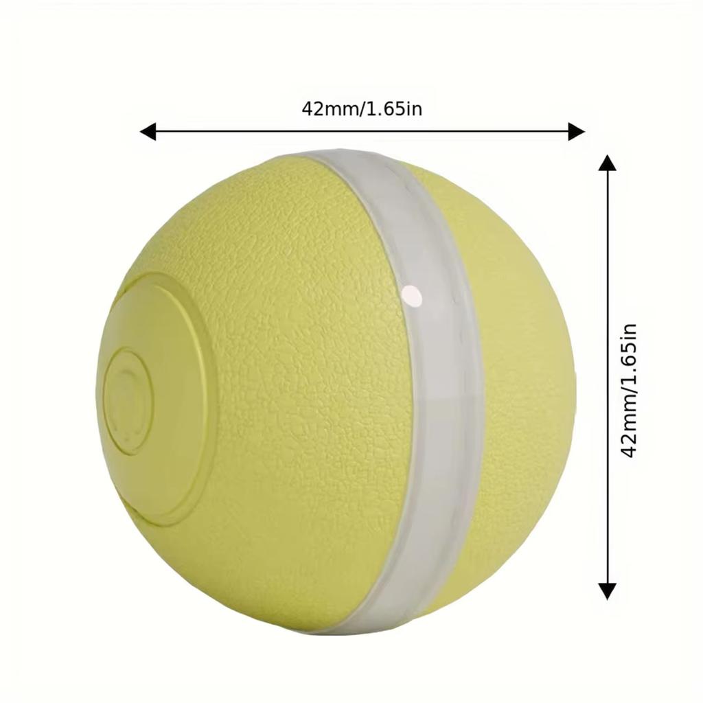 Electric Pet Interactive Ball Indoor Automatic Rolling Magic Ball with LED Light Low Noise Smart Ball Cat Toy for All Age of Cat