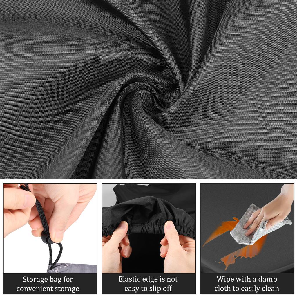 Picnic Table Cover Polyester Waterproof Windproof Tablecloth with Bench Cover Reusable Fitted Tablecloth Outdoor Dust Cover