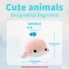 YAMAXIN 1set Whale Crochet Set for Beginners,Include Step-by-Step Video Tutorials(Accessories In Random Color)