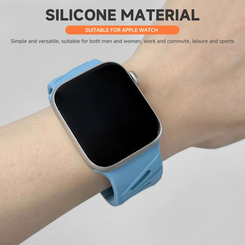 Silicone Bands For Apple Watch Strap Ultra 1 2 49mm Sport Bracelet Iwatch Series 10 42 46mm 9 8 7 6 5 4 3 SE 45mm 44mm 40mm 41mm