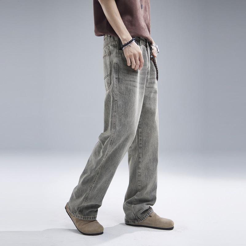 New Style Jeans Men's Spring and Summer Straight Loose Wide-leg Trousers for Men