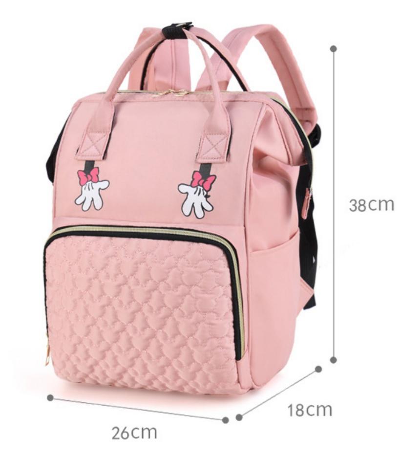 Embroidery Name Large Capacity Mommy Bag Portable Outdoor Travel Multi Compartment Mother and Child Multi Functional Backpack