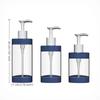 1Pcs Plastic Press Empty Shampoo Bottle High-Capacity Refillable Travel Portable Container Shower Gel Bottle Transparent
