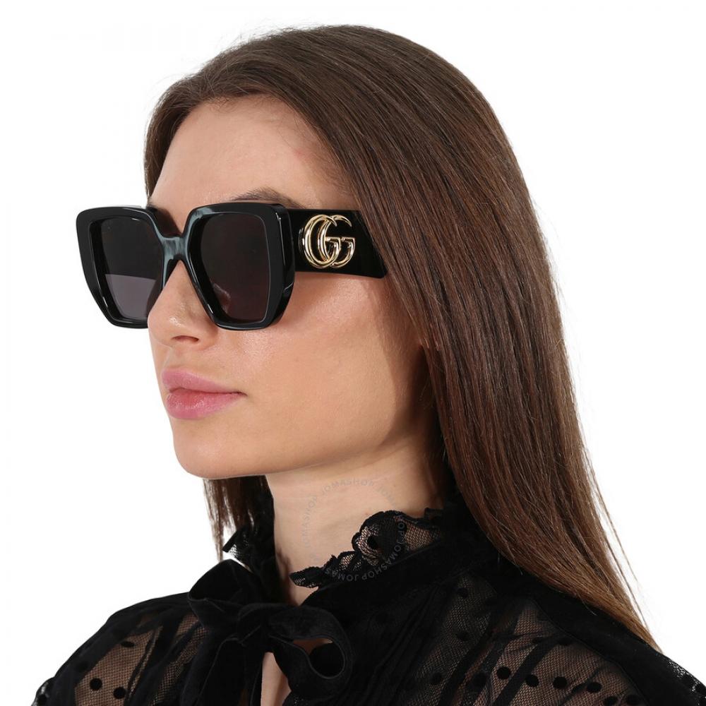 Gucci Grey Geometric Ladies Sunglasses Gg0956s 003 54