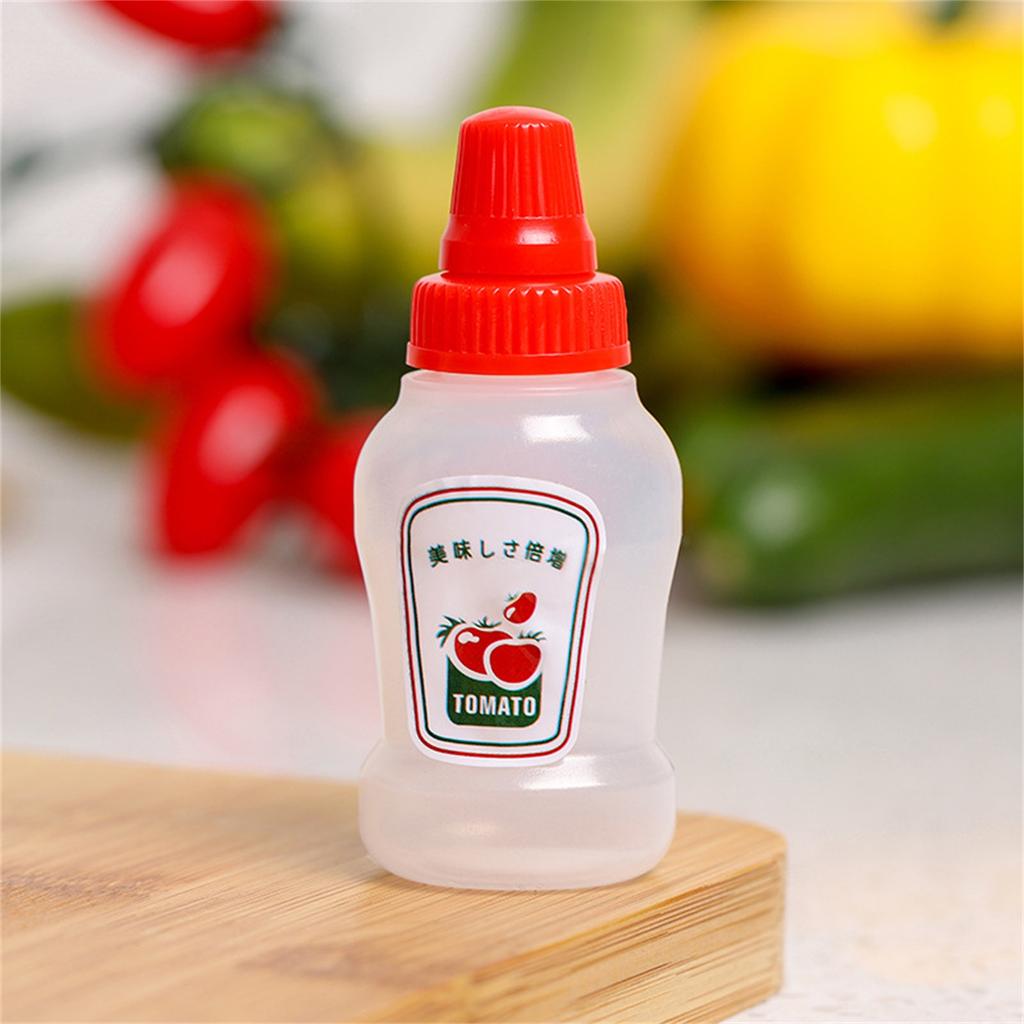 Bouteilles à Condiments, 1 pièce Récipients de Rangement Portables pour Assaisonnements Bocaux BBQ École Boîte à Bento Distributeurs de Vinaigrette Pour Ketchup, Miel, Salade