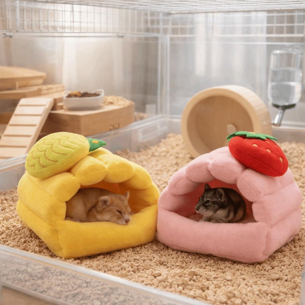 Warm Hamster Cotton Nest Windproof Guinea Pig Insulated Nest Small Pet Sleeping House  Pet Supplies