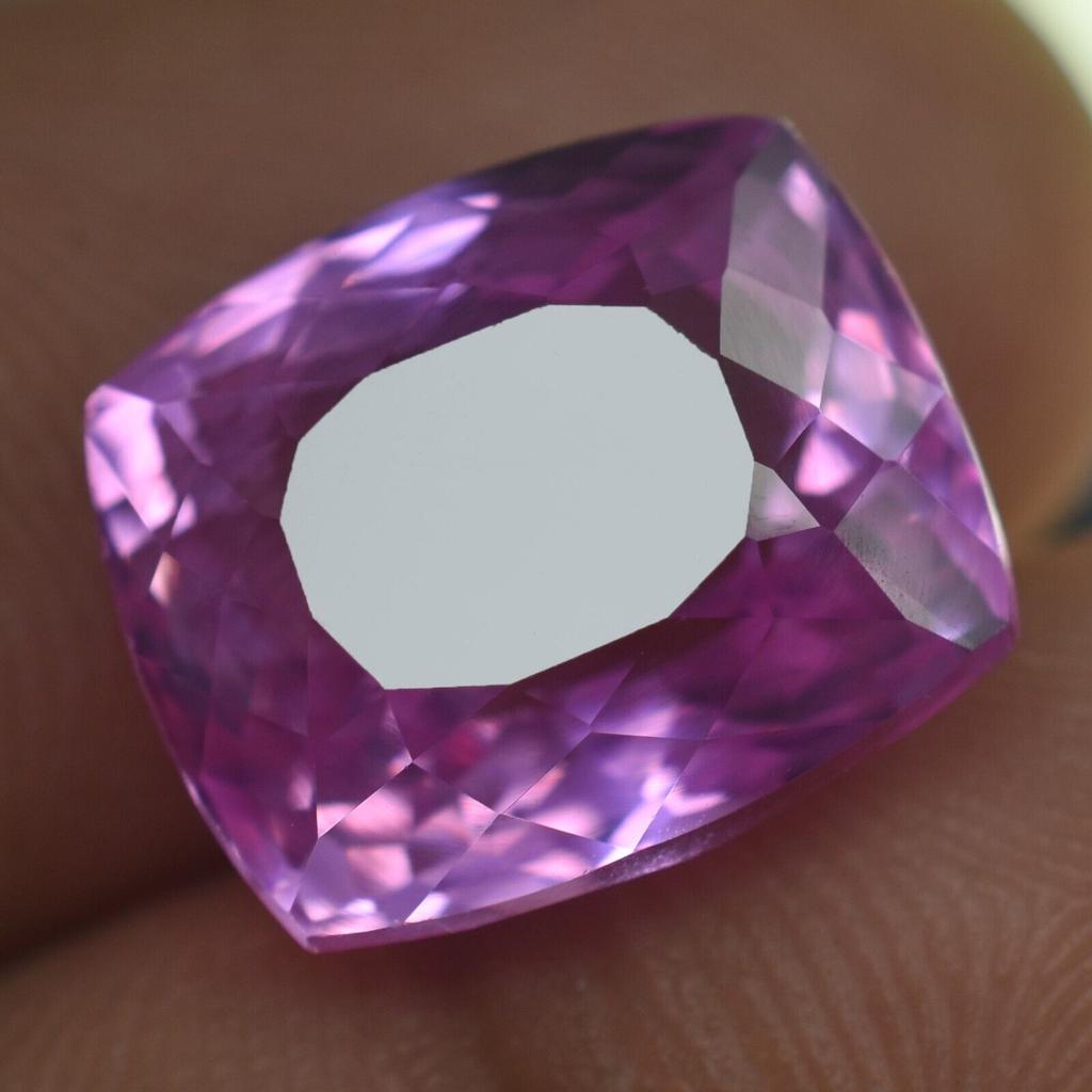 Natural Pink Sapphire Loose Gemstone 13.85 Ct Cushion Cut September Birthstone for Gem Collections