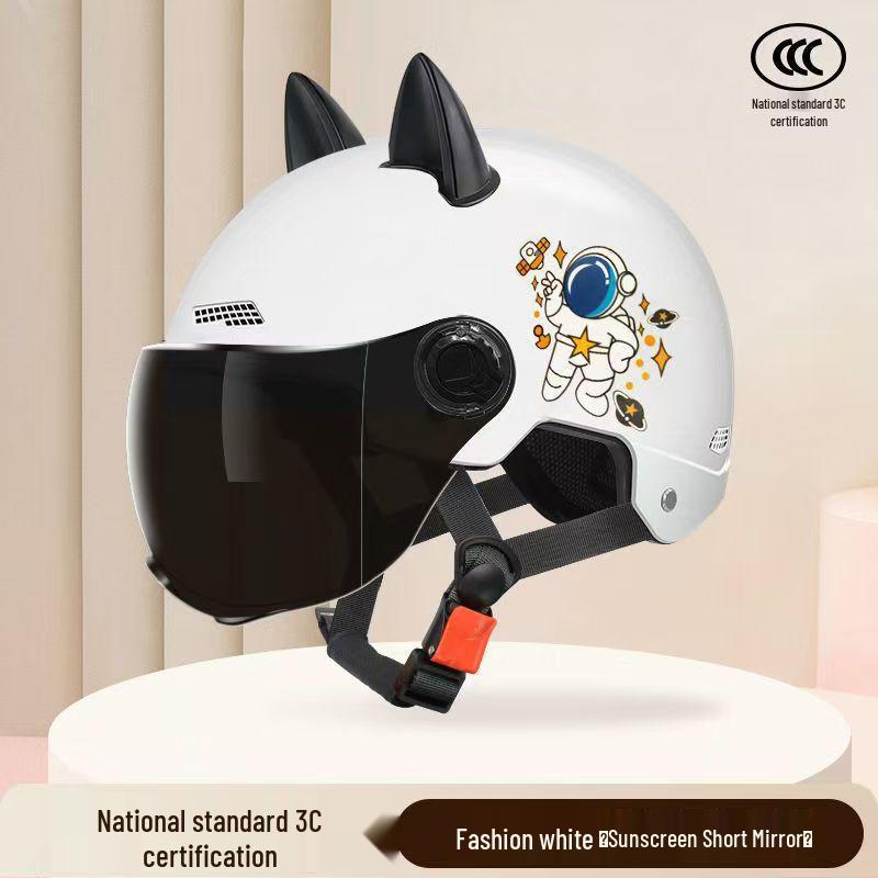 Adjustable 3C Electric Bike Helmet: Lightweight, Cute Design for Men & Women, All-Season Sun Protection